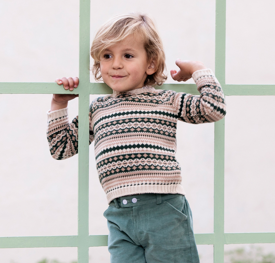 Jersey de jacquard verde