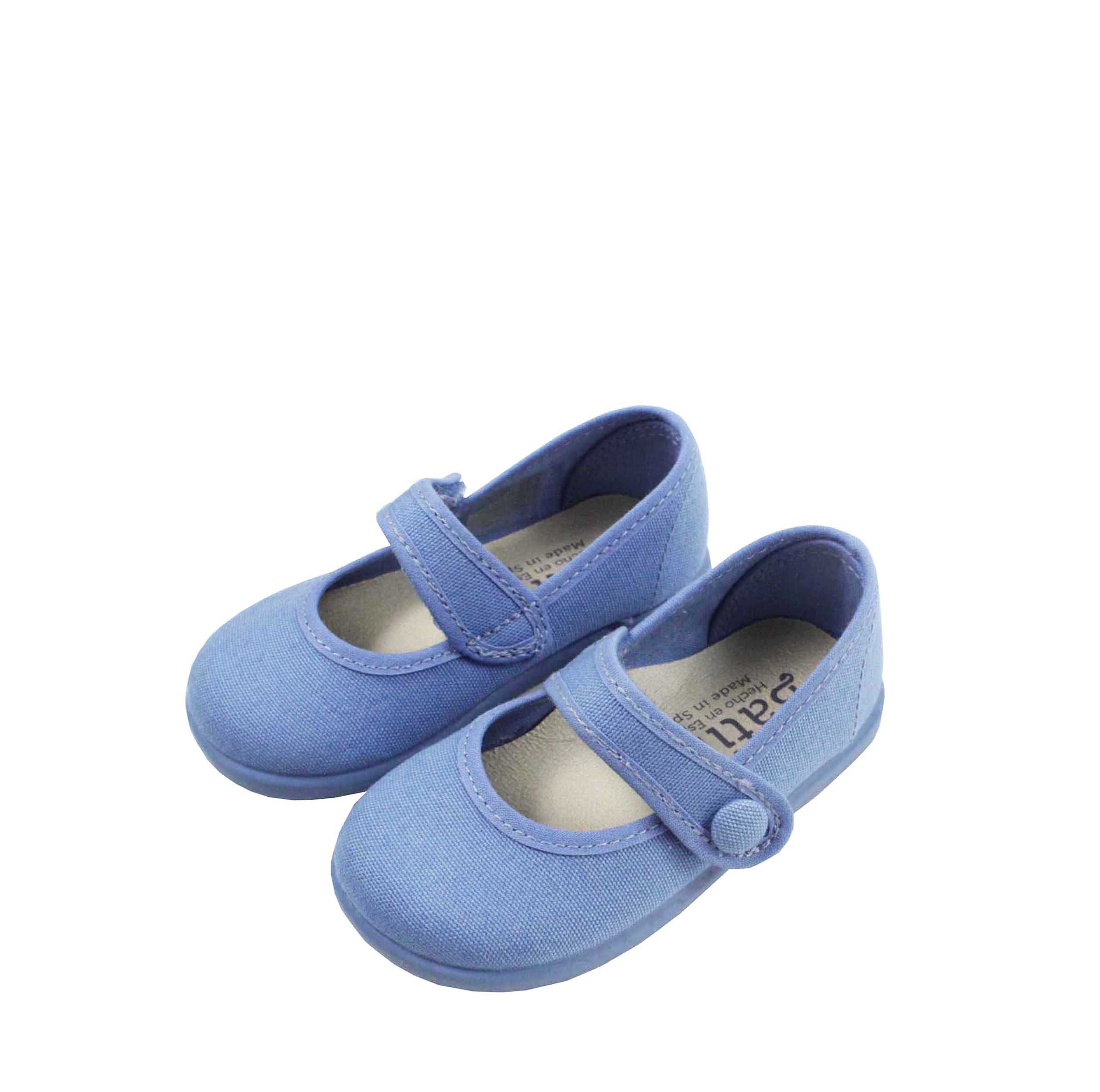 Loneta mercedita azul acero con botón