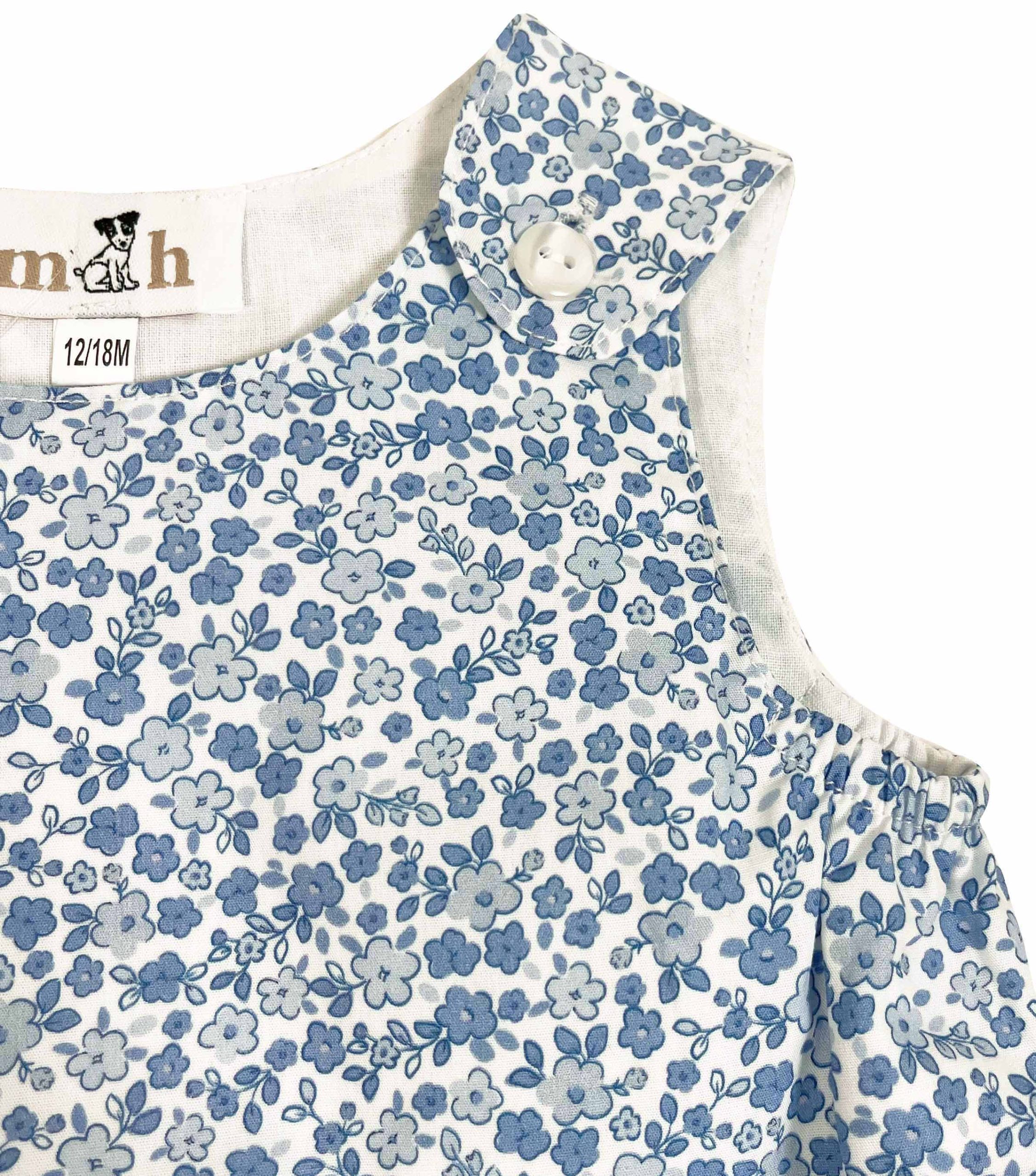 Peto Julio estampado lili azul y blanco