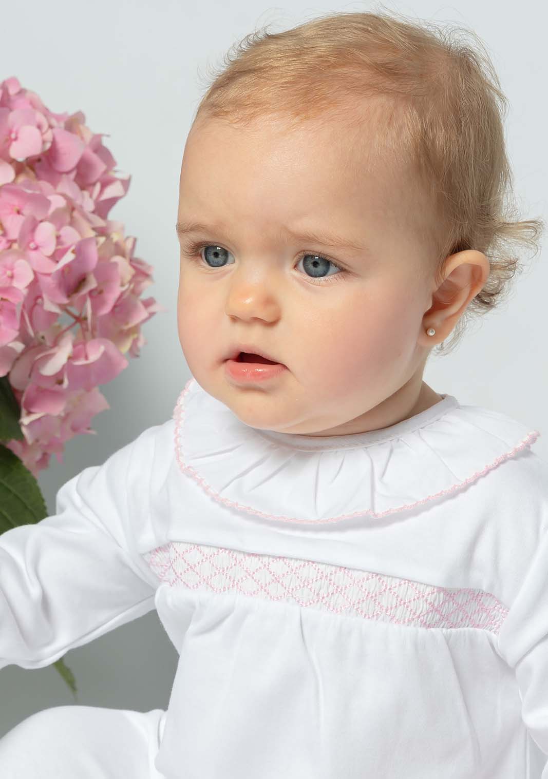 Pijama nido de abeja Rosa