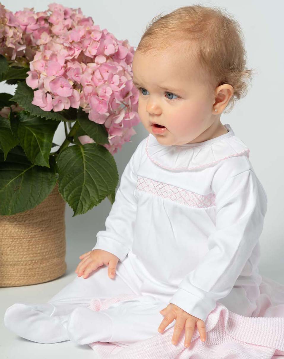Pijama nido de abeja Rosa