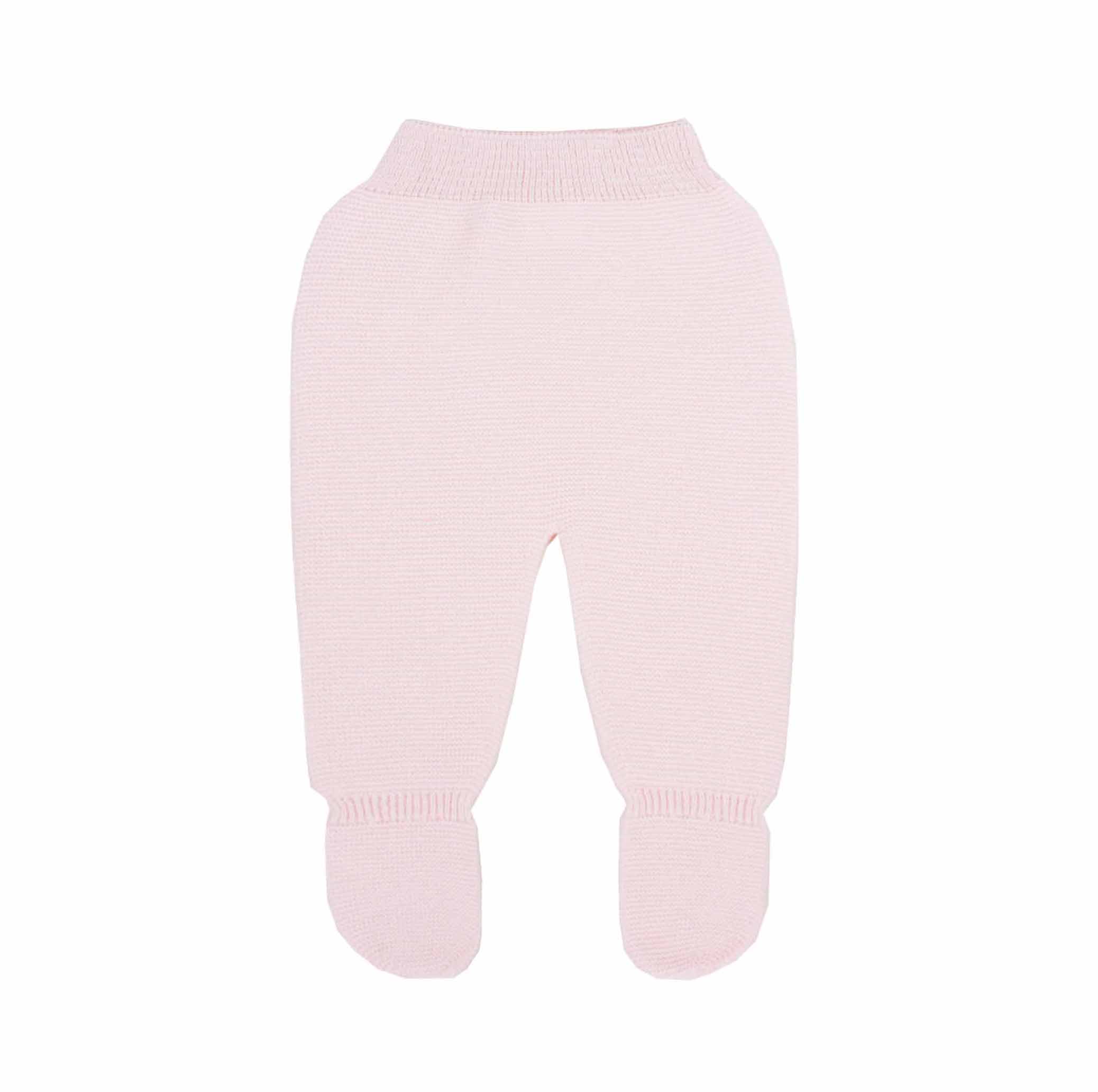 Polaina rosa en punto perlé