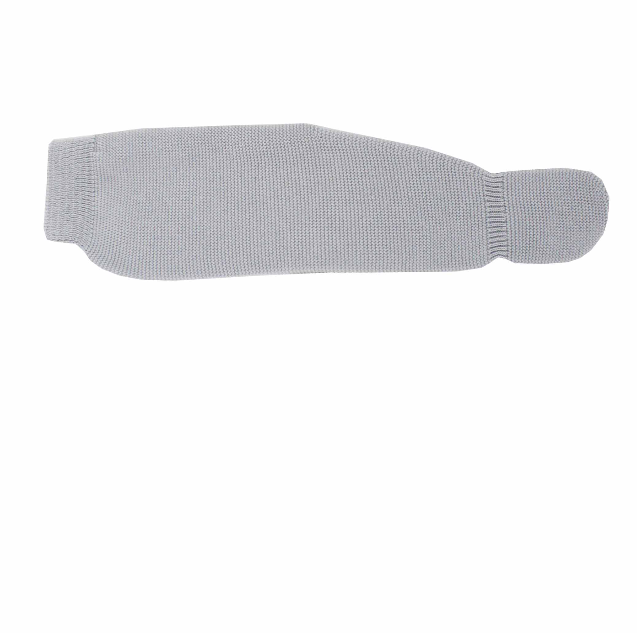 Polaina gris en punto perlé