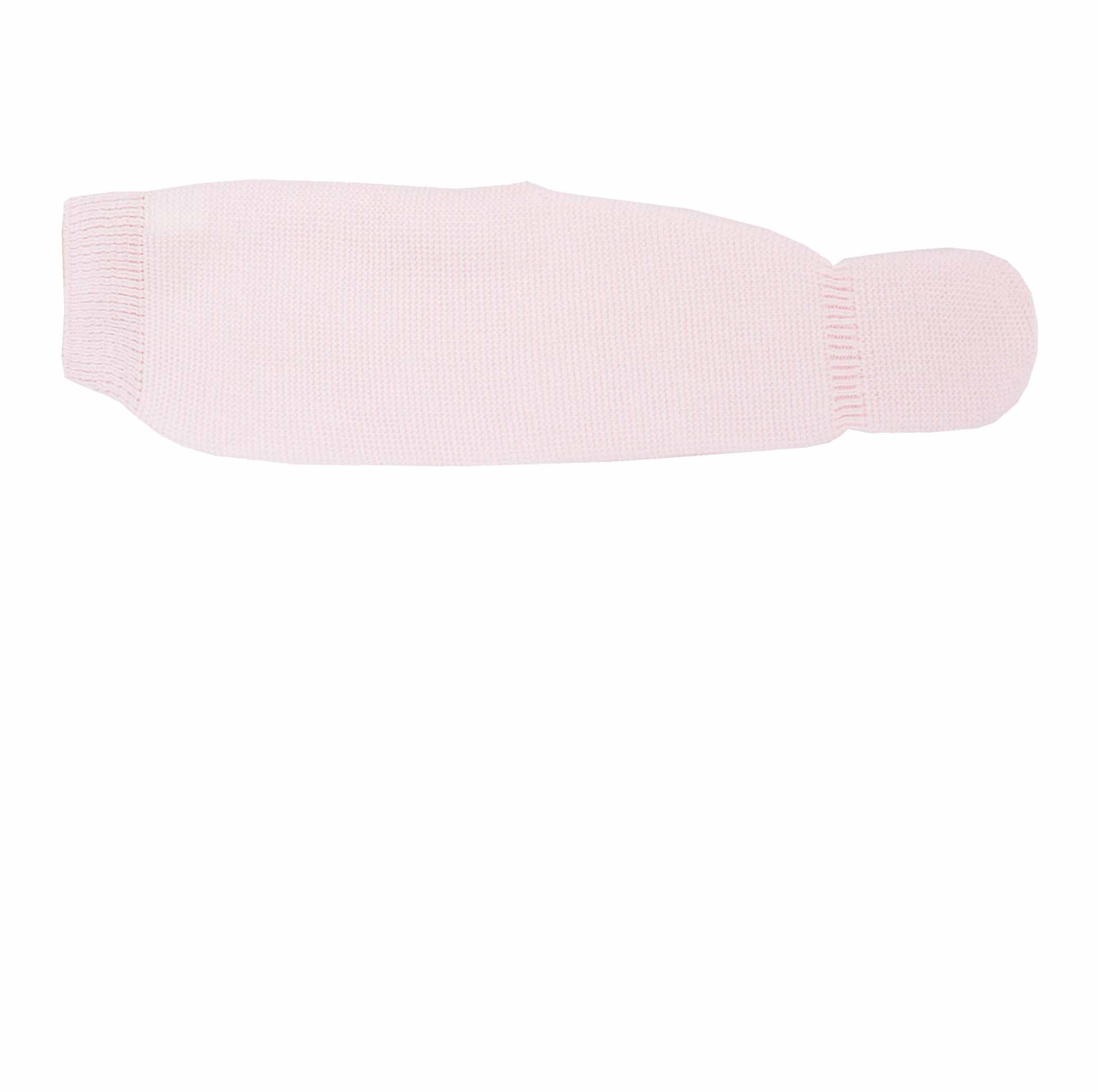 Polaina rosa en punto perlé
