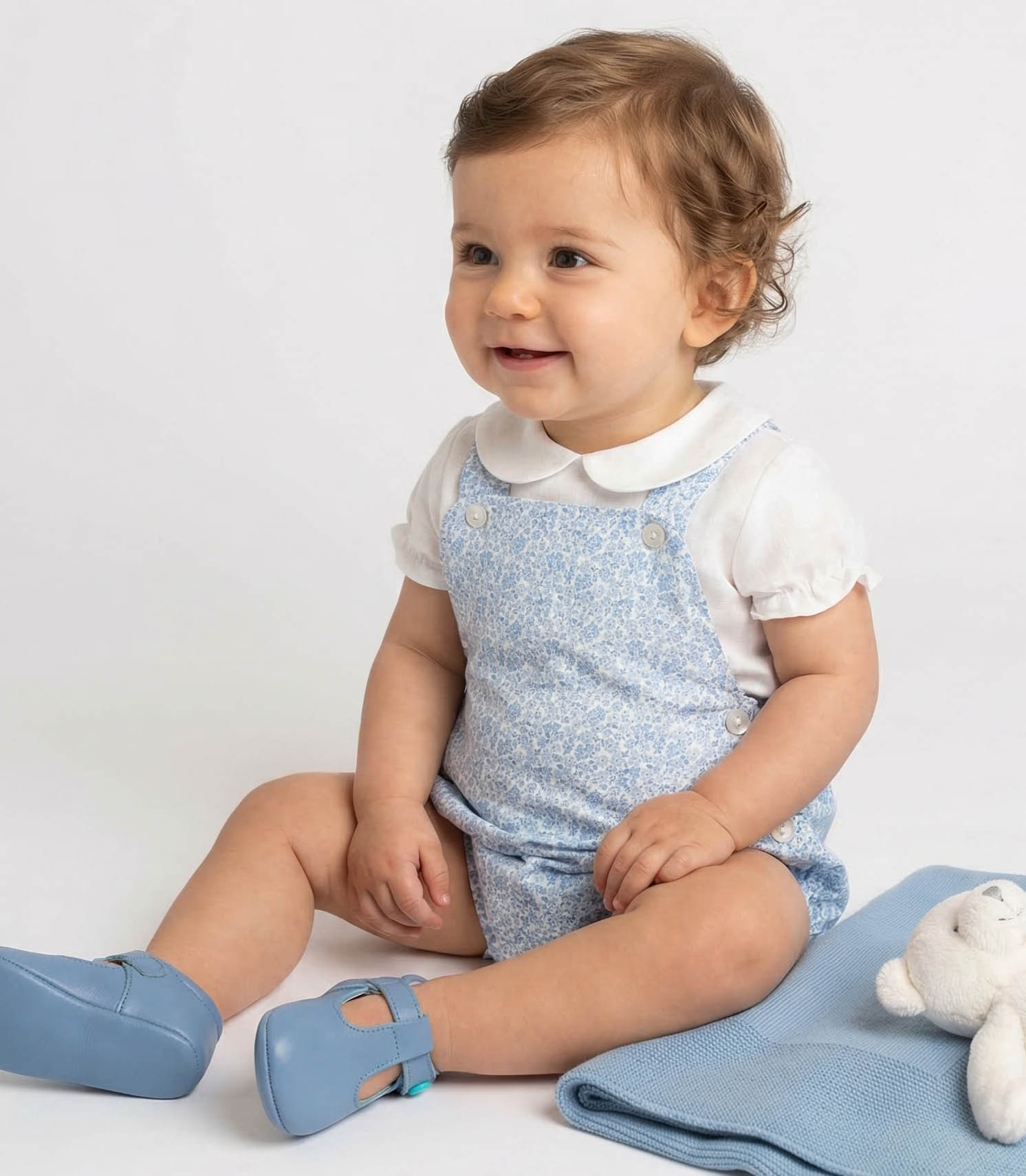 Ranita bebé estampado trebol azul