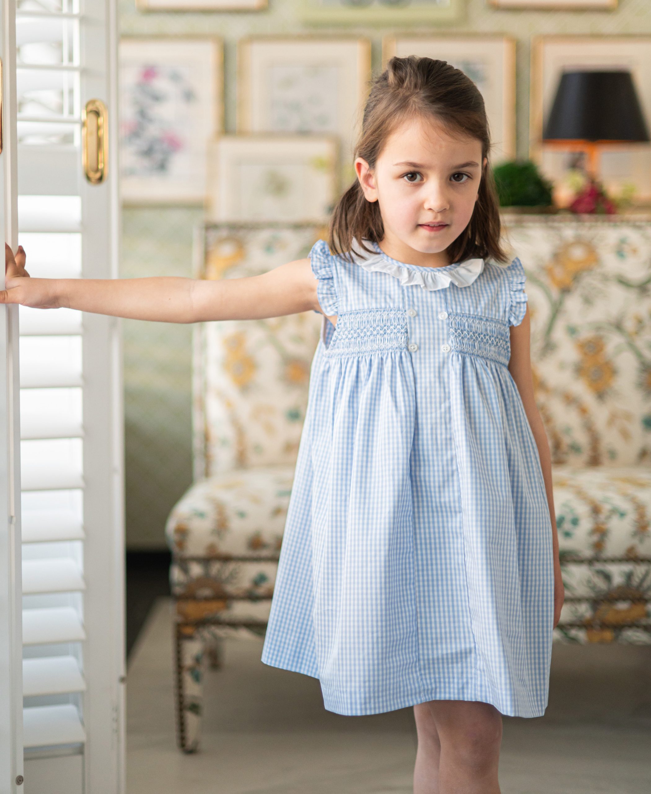 Vestido Inés vichy azul
