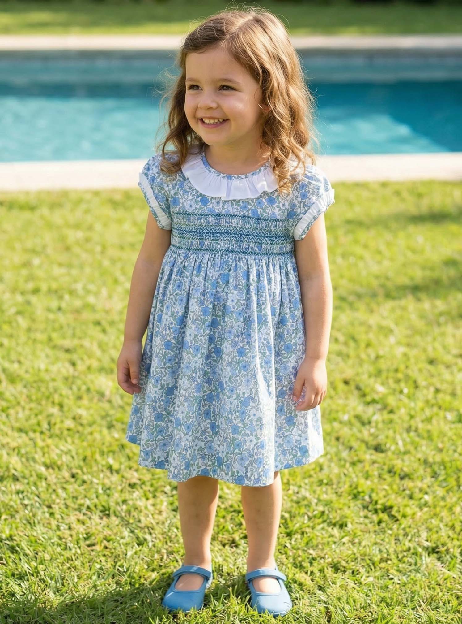Vestido Valentina estampado Hera azul