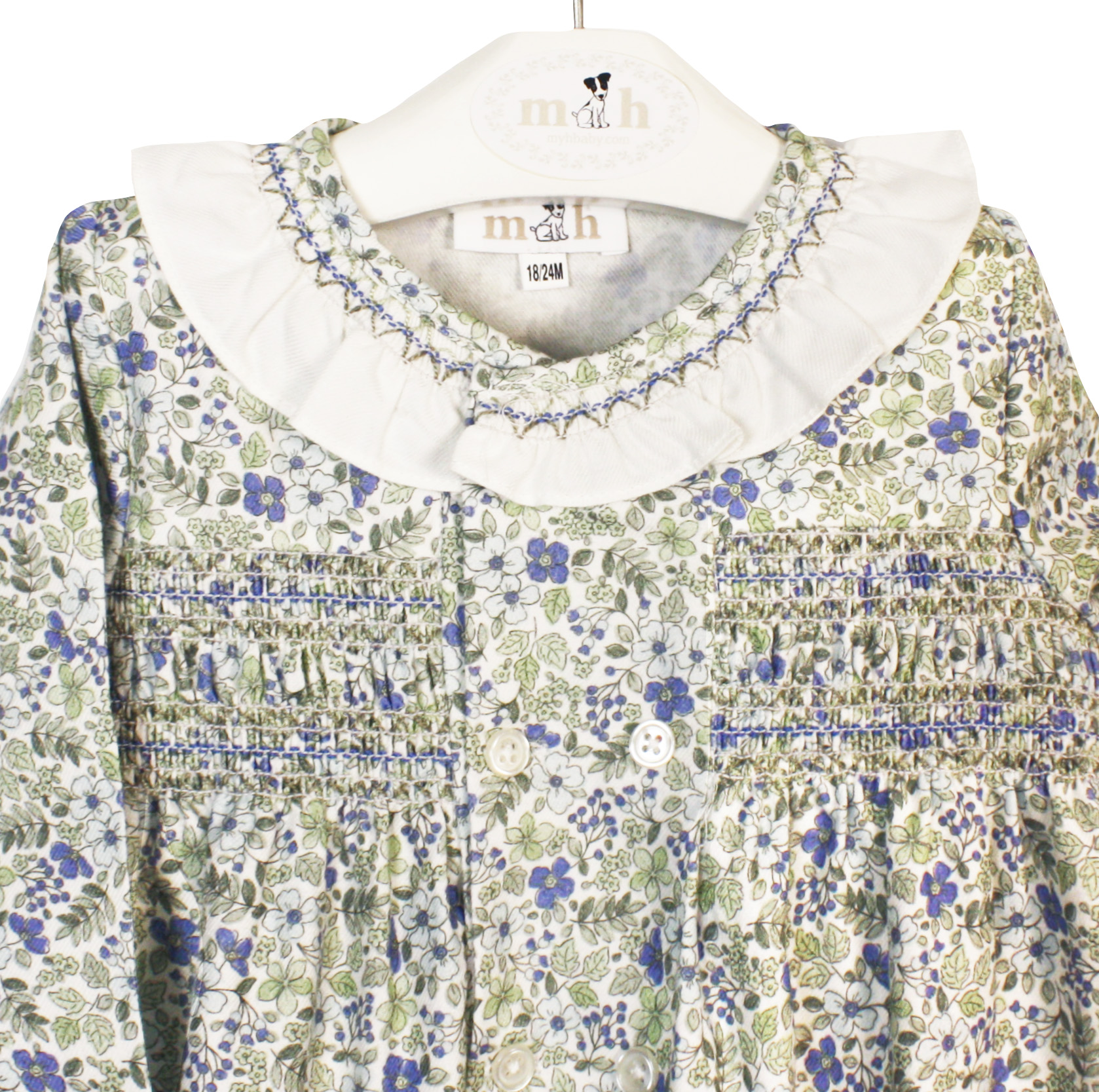 Vestido Kate flor brinet verde
