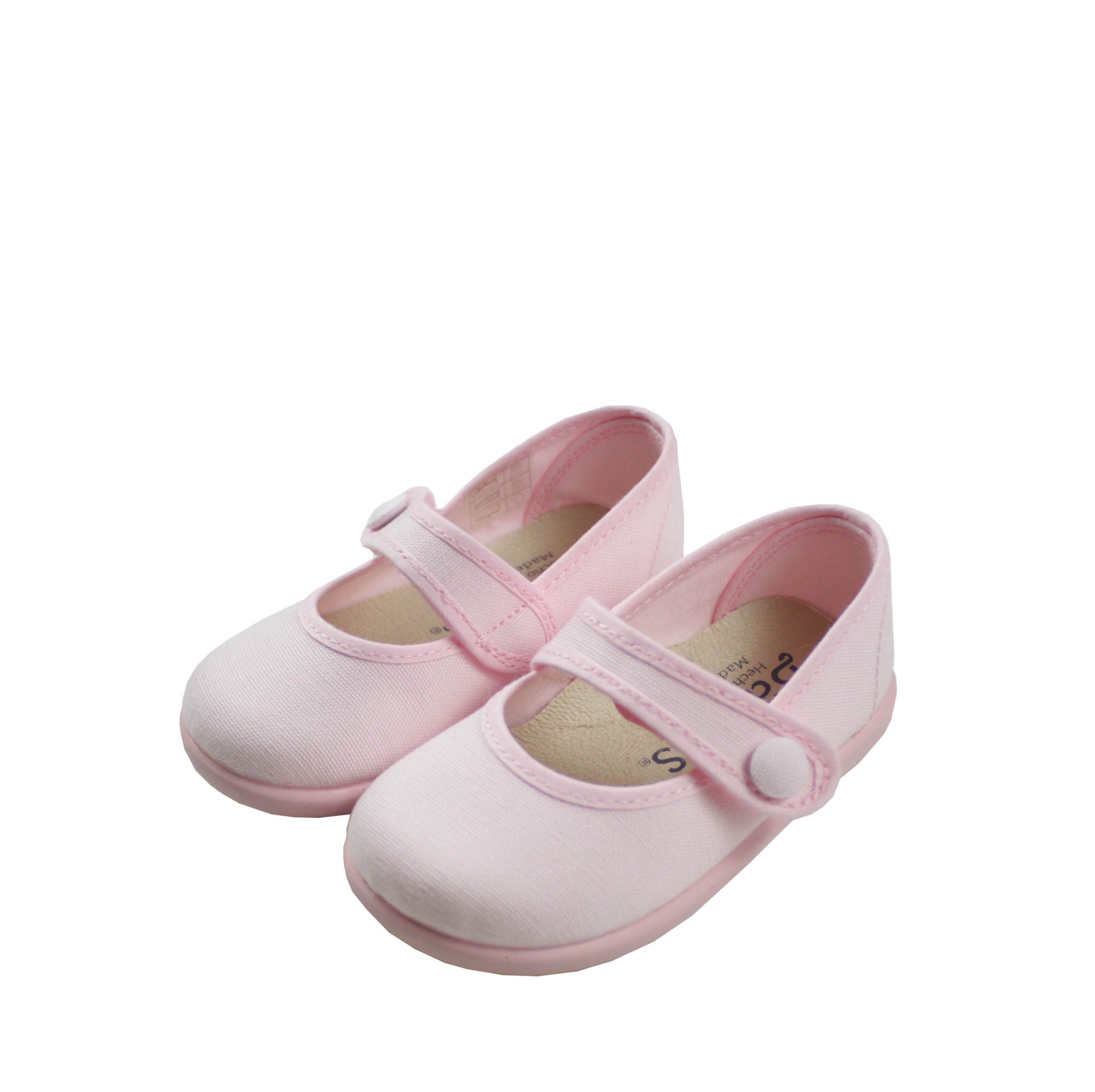 Loneta mercedita rosa con botón
