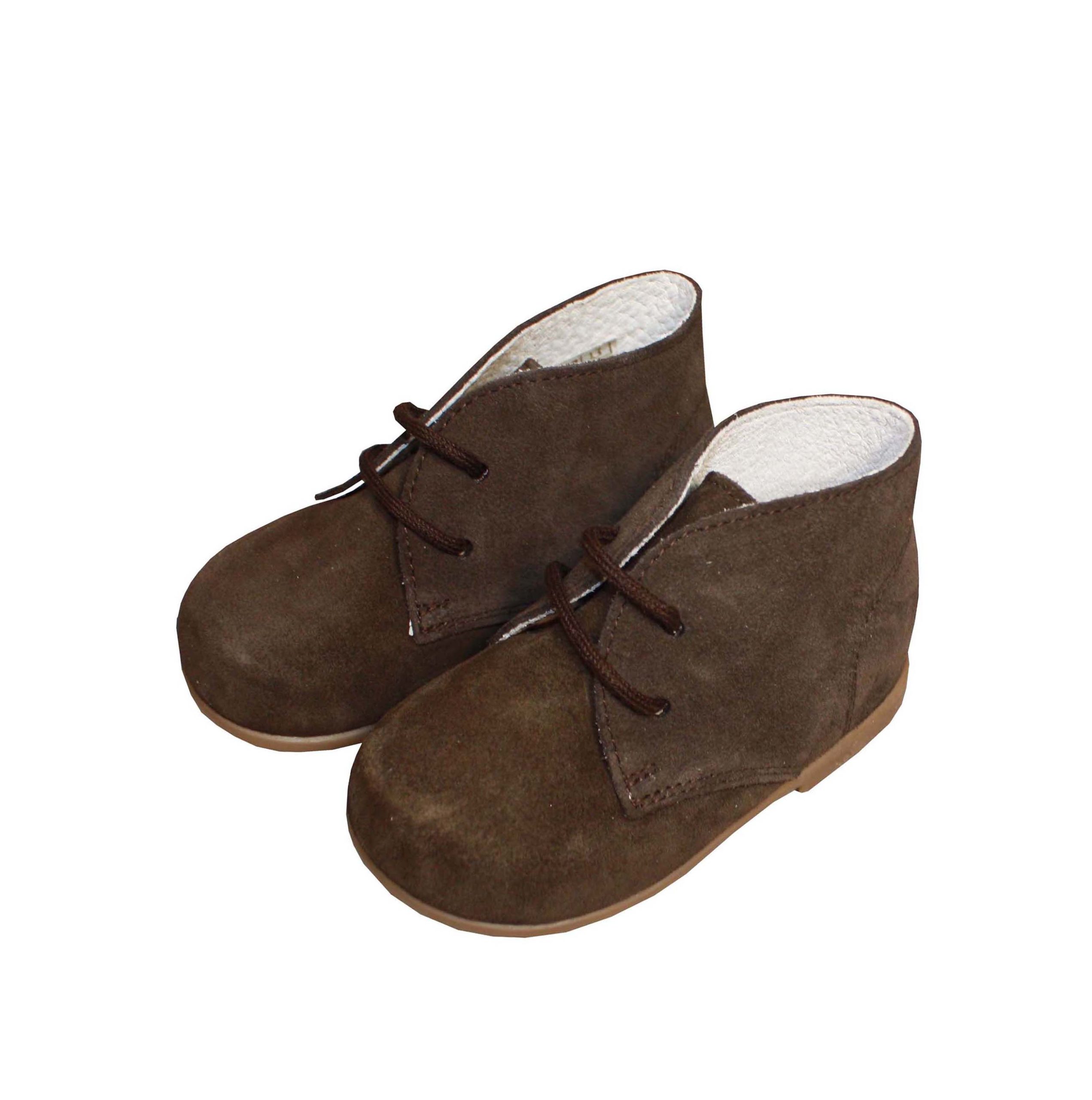 Zapato bota ante marrón