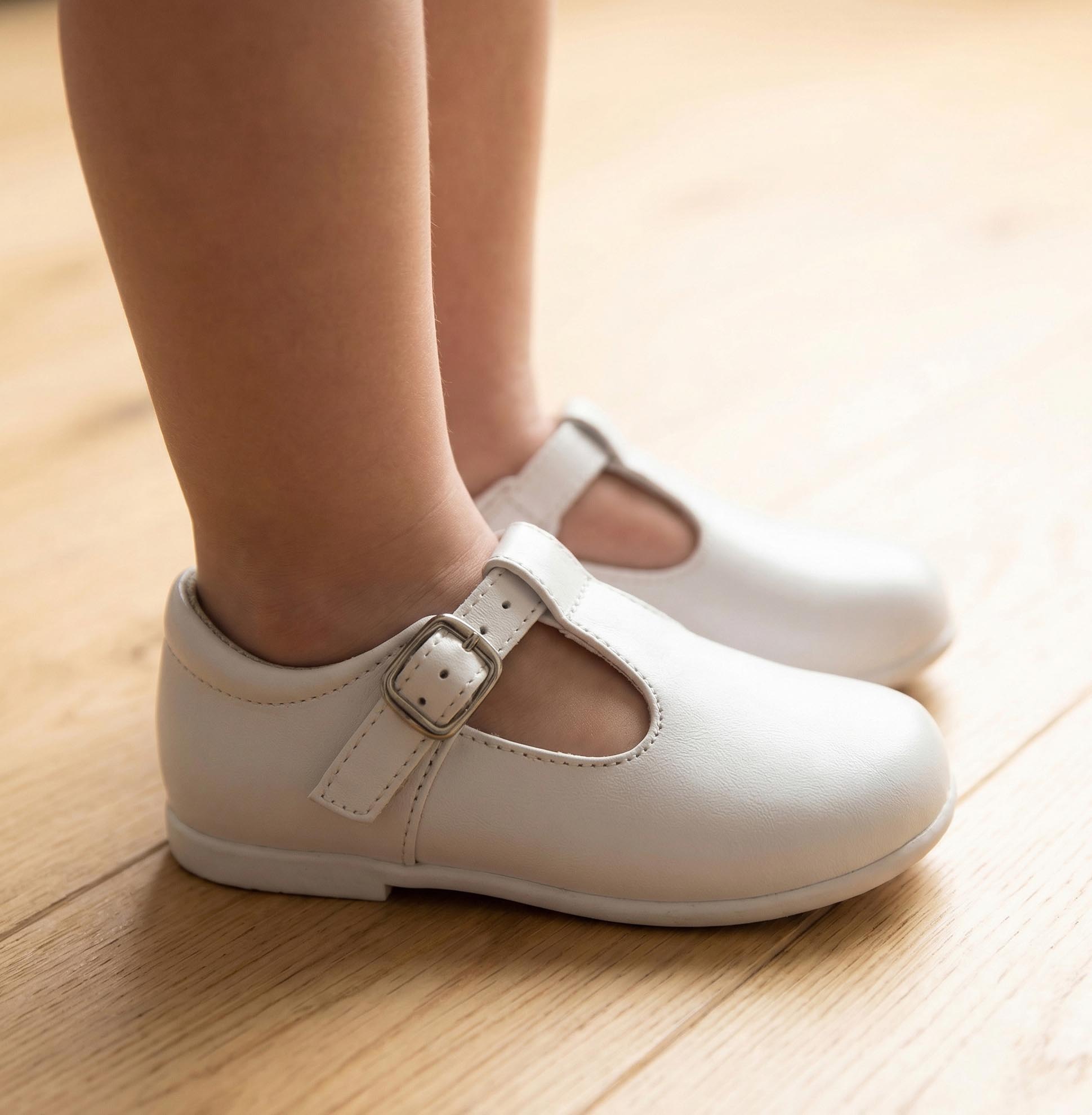 Zapato piel pepito blanco