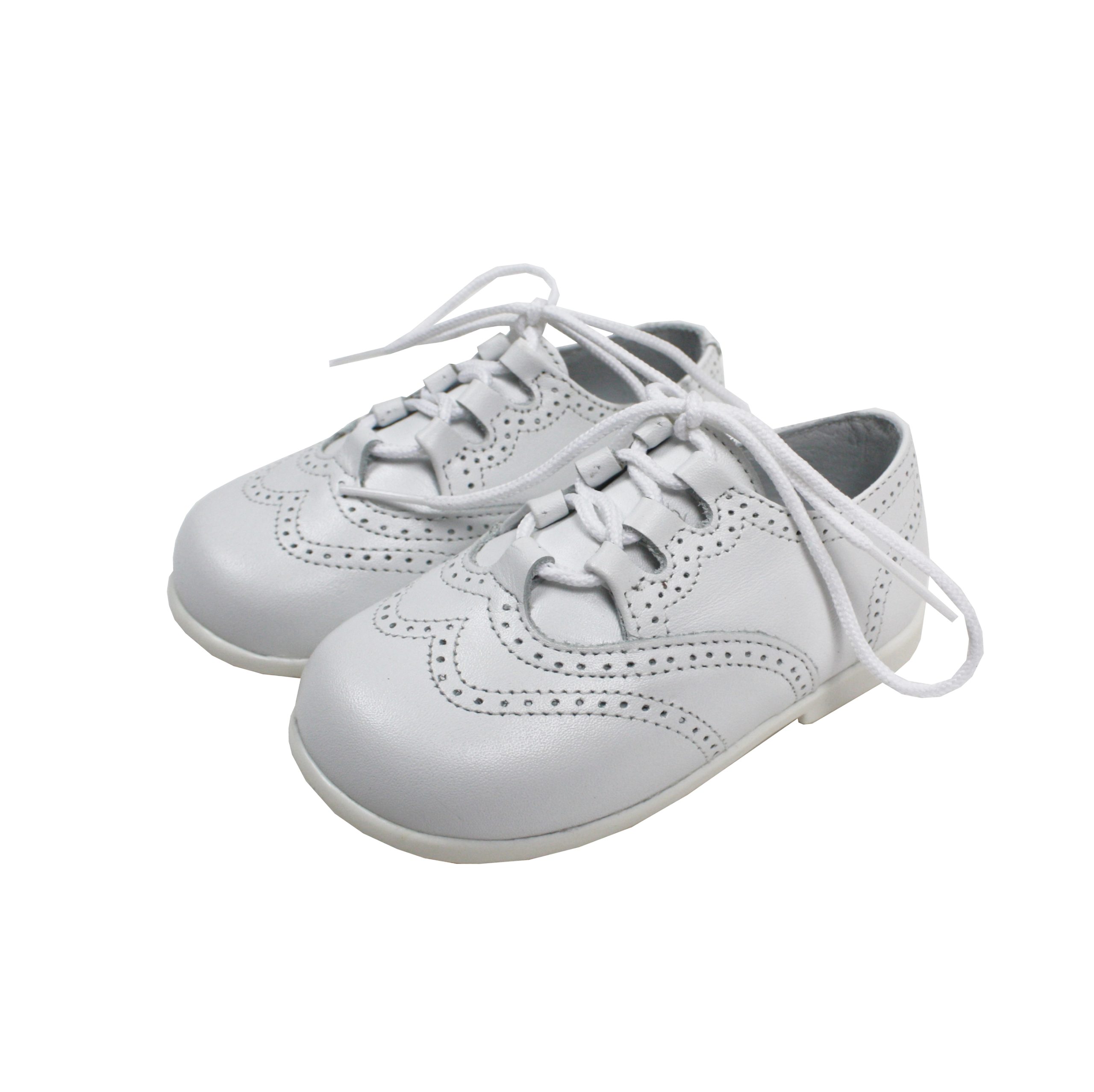Zapato piel gales blanco con lengüeta
