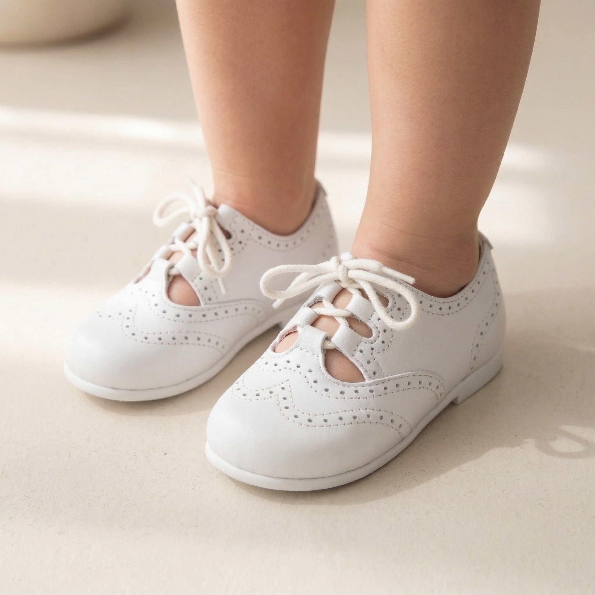 Zapato piel gales blanco sin lengüeta