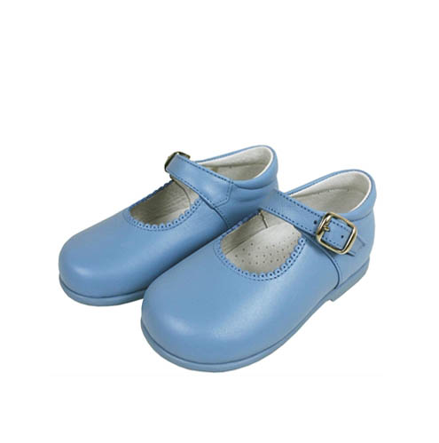 Zapato piel mercedita azul