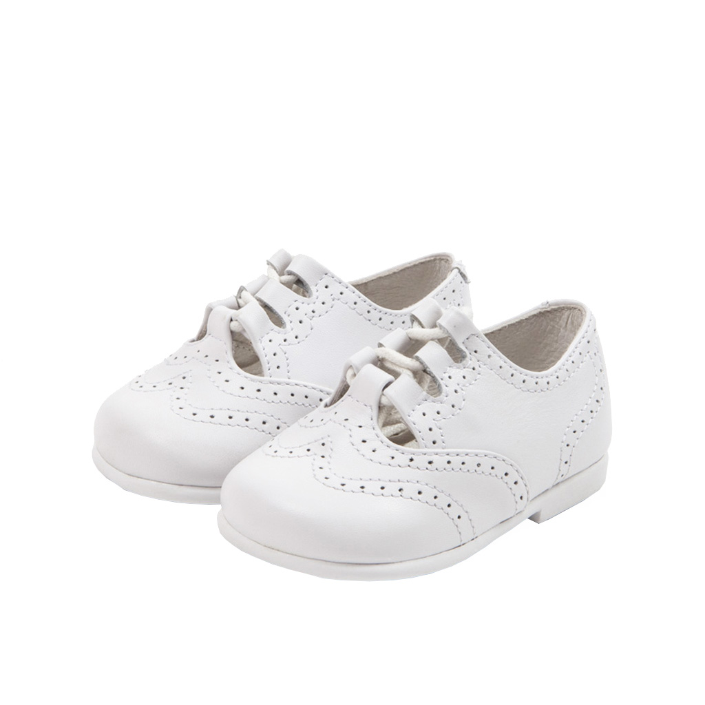 Zapato piel gales blanco sin lengüeta