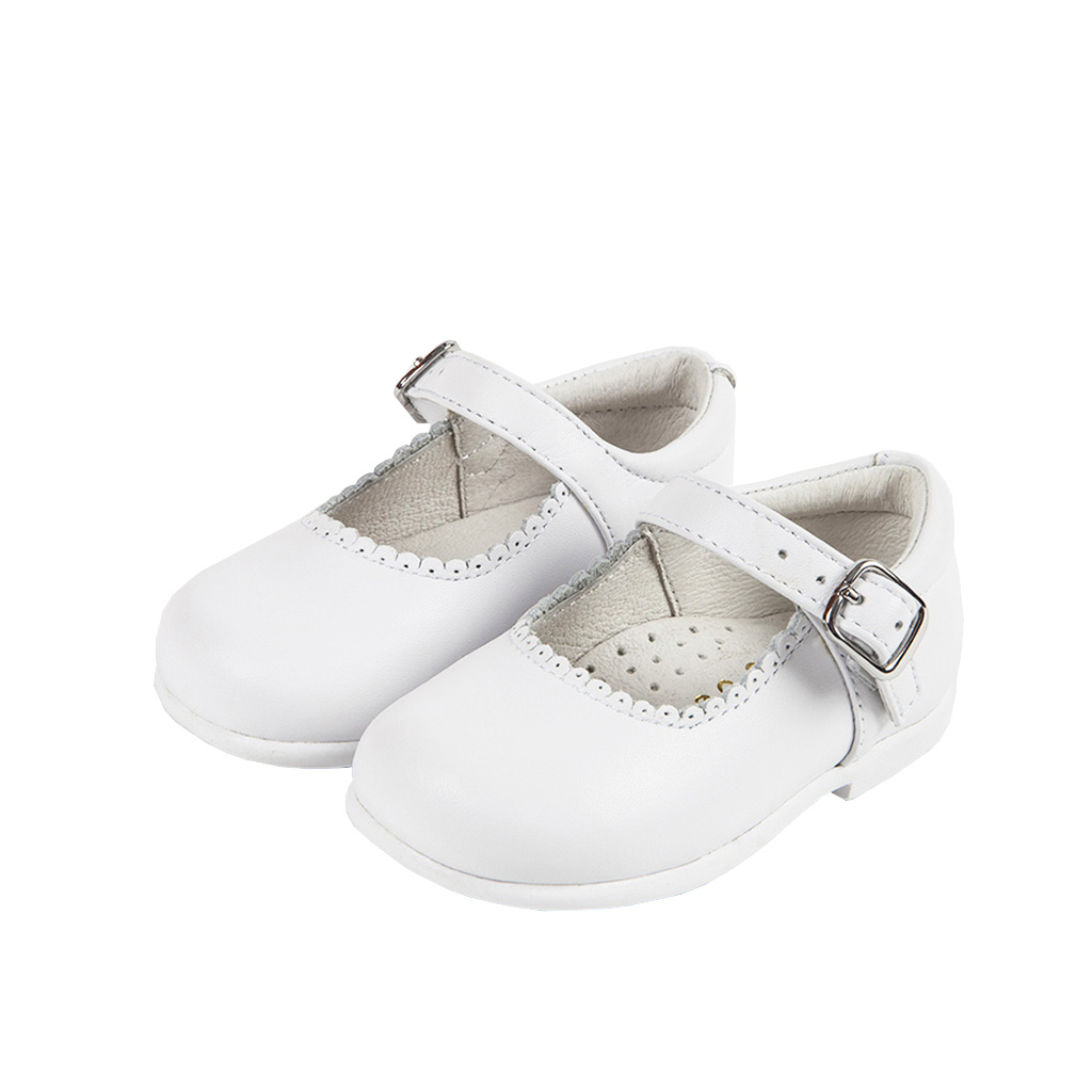 Zapato piel mercedita blanco