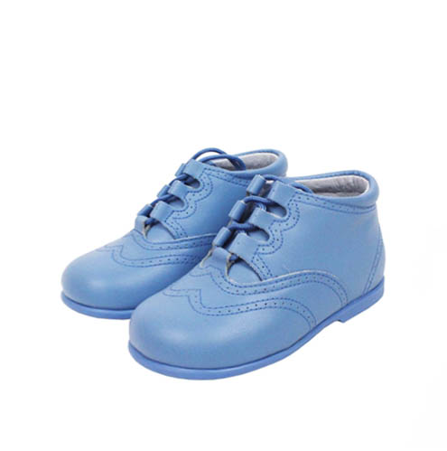 Zapato piel bota gales azul