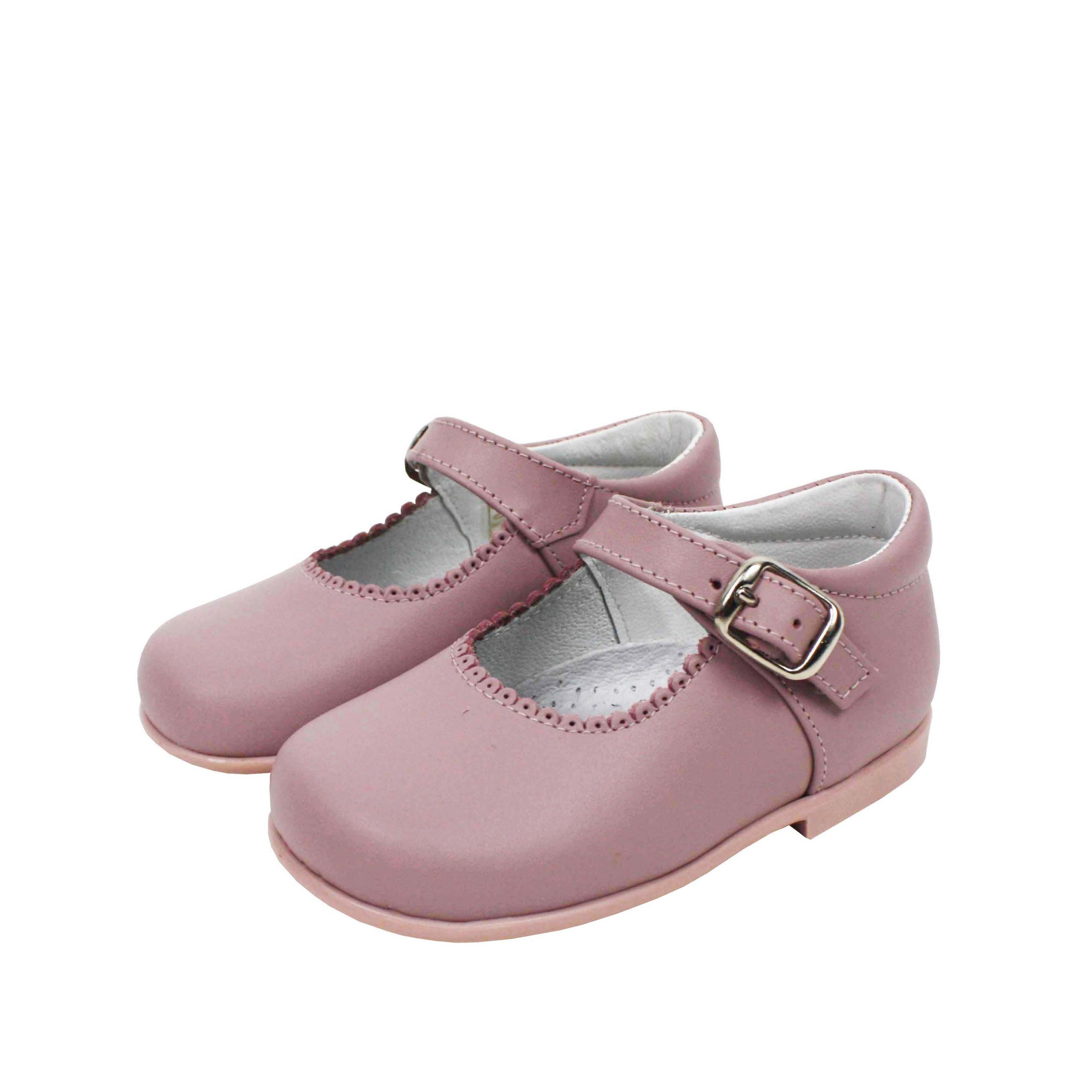 Zapato piel mercedita rosa palo