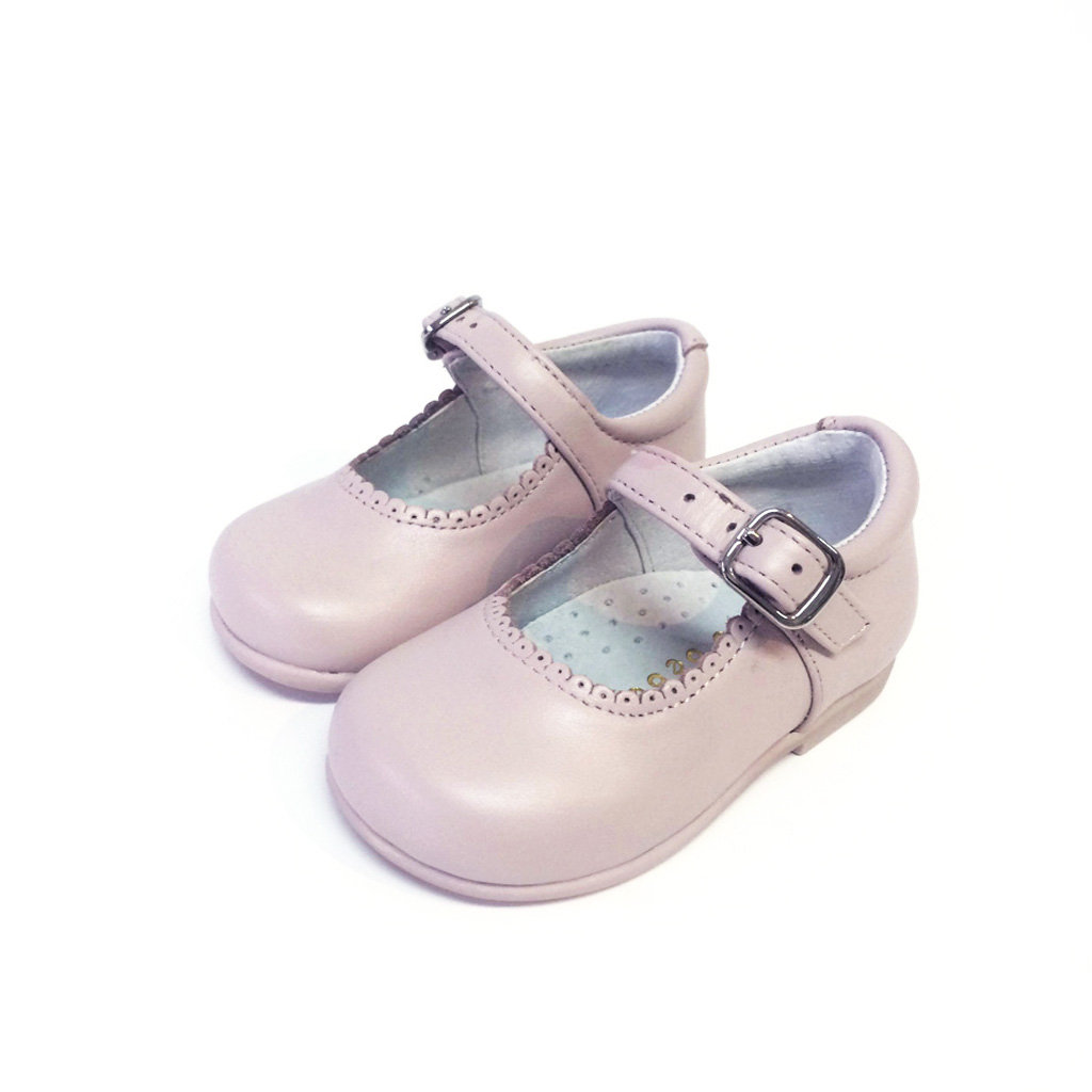 Zapato piel mercedita rosa